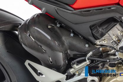 Ilmberger Ducati Panigale V4 Uitlaatcover carbon glanzend.